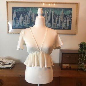 NWT V-Neck White Blouse